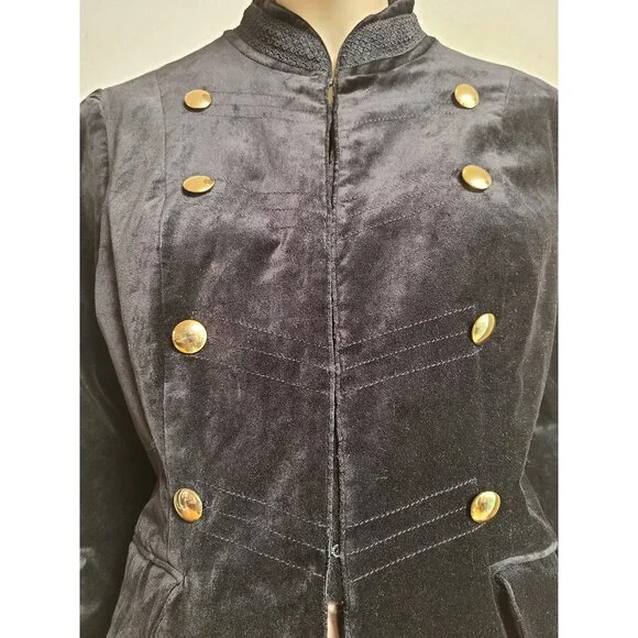 Velvet Military Jacket - Picture 2 of 9